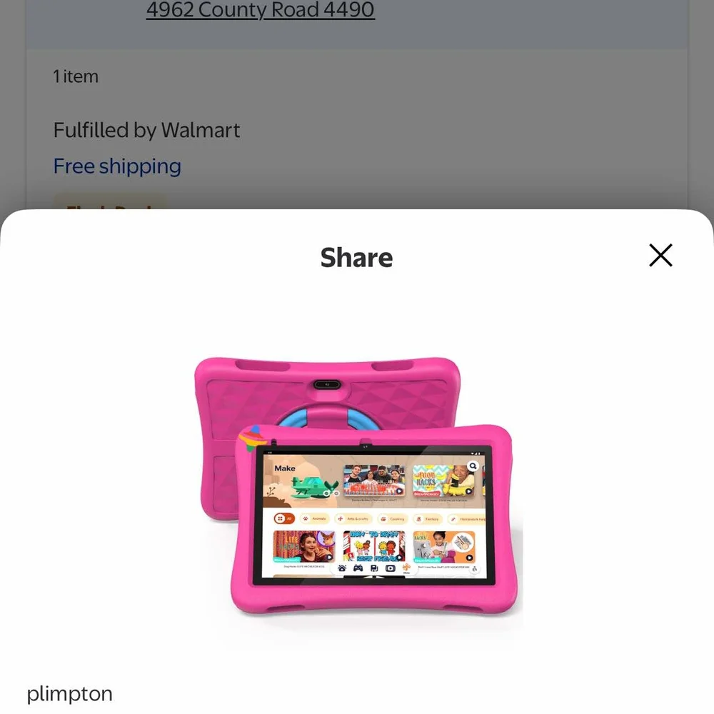 Pink Tablet with Protective Case